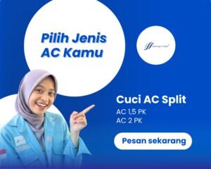 cuci ac split 1,5 - 2 pk
