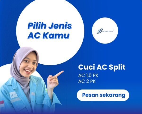 cuci ac split 1,5 - 2 pk